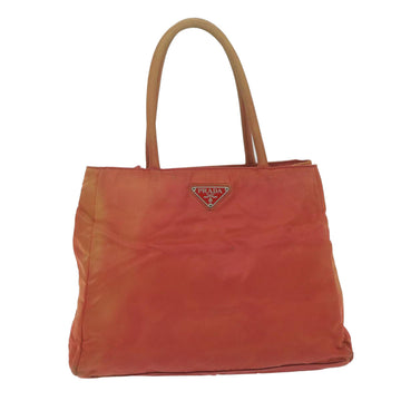 PRADA Hand Bag Nylon Red Auth 62359