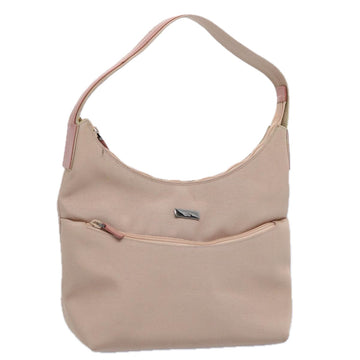 GUCCI Shoulder Bag Canvas Beige Pink 76478 Auth 62431