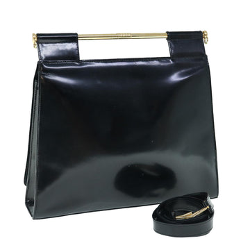 GUCCI Shoulder Bag Patent leather Black 001 1119 1731 Auth 62591