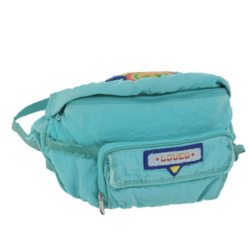 GUCCI Shoulder Bag Nylon Turquoise Blue 536842 Auth 63198