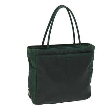 PRADA Hand Bag Nylon Green Auth 63209