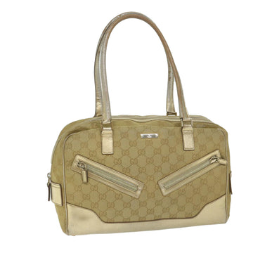 GUCCI GG Canvas Hand Bag Gold 002 1115 Auth 63320