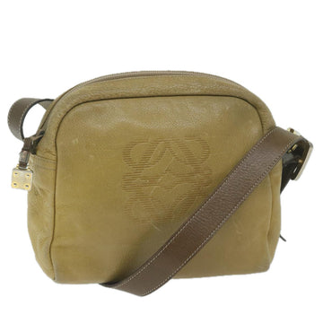 LOEWE Shoulder Bag Leather Beige Auth 64472
