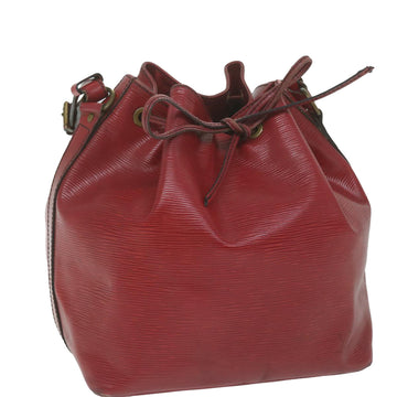 LOUIS VUITTON Epi Petit Noe Shoulder Bag Red M44107 LV Auth 64991