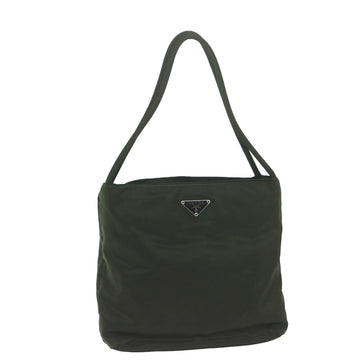 PRADA Hand Bag Nylon Khaki Auth 65169