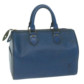 LOUIS VUITTON Epi Speedy 25 Hand Bag Toledo Blue M43015 LV Auth 65487