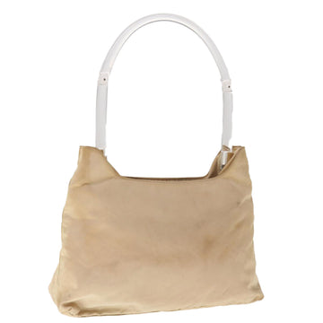 PRADA Shoulder Bag Nylon Beige Auth 65552