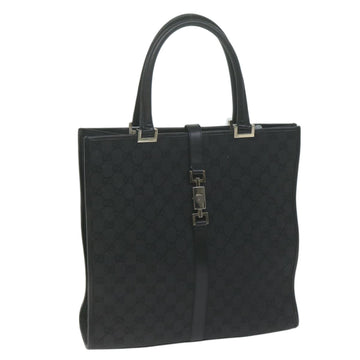 GUCCI Jackie GG Canvas Hand Bag Black 002 1064 1669 Auth 65997