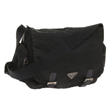 PRADA Shoulder Bag Nylon Black Auth 66000