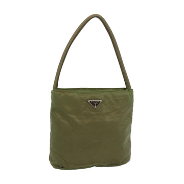 PRADA Hand Bag Nylon Khaki Auth 66141