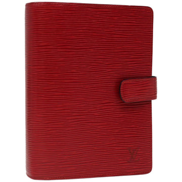 LOUIS VUITTON Epi Agenda MM Day Planner Cover Red R20047 LV Auth 66326
