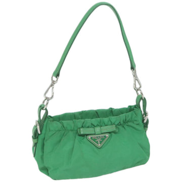 PRADA Shoulder Bag Nylon Green Auth 66427