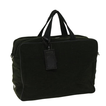 PRADA Hand Bag Wool Green Auth 67058