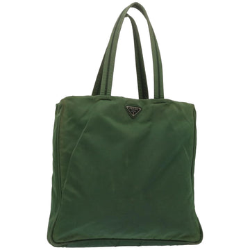 PRADA Tote Bag Nylon Green Auth 67330