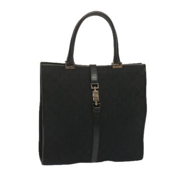 GUCCI Jackie GG Canvas Hand Bag Black 002 1064 Auth 68287