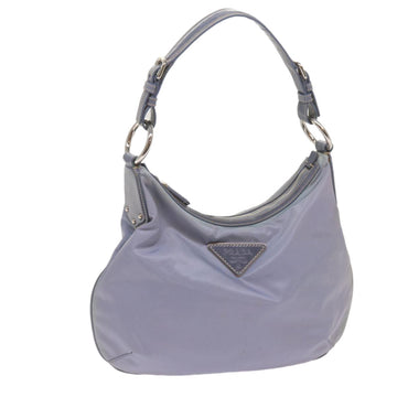 PRADA Shoulder Bag Nylon Light Blue Auth 68673