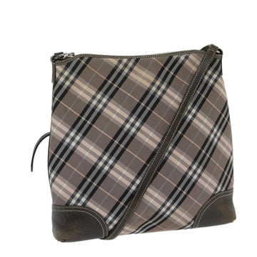 BURBERRY Nova Check Blue Label Shoulder Bag Canvas Pink Brown Auth 69207