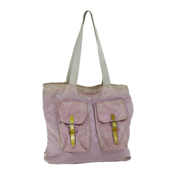 PRADA Tote Bag Nylon Pink Auth 69661