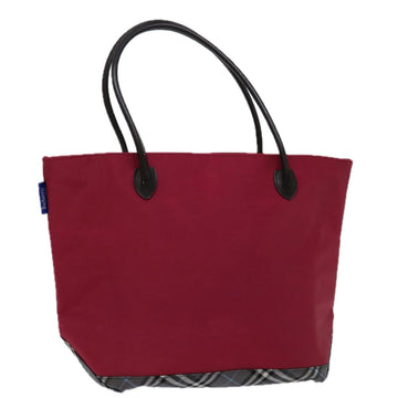 BURBERRYSs Blue Label Tote Bag Nylon Red Auth 69693