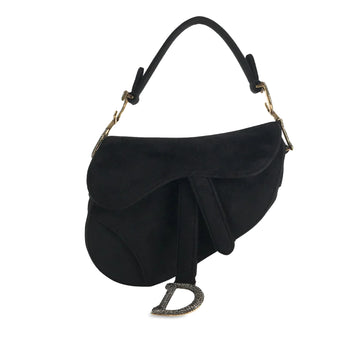 DIOR Mini Saddle Velvet Shoulder Bag