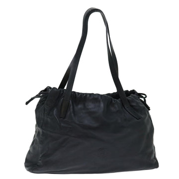 LOEWE Shoulder Bag Leather Black Auth 70677