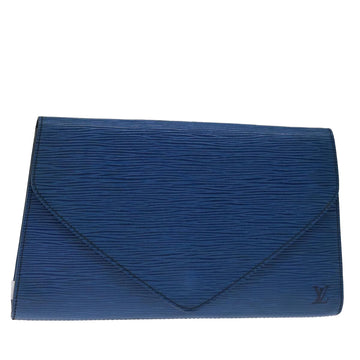 LOUIS VUITTON Epi Art Deco Clutch Bag Blue M52635 LV Auth 70740