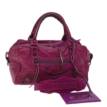BALENCIAGA The Box Hand Bag Leather 2way Pink 145694 Auth 71336