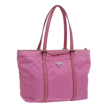 PRADA Tote Bag Nylon Pink Auth 71500