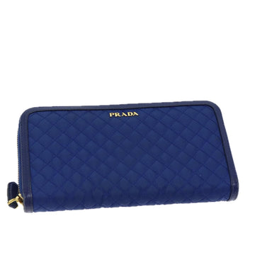 PRADA Long Wallet Nylon Blue Auth 72014