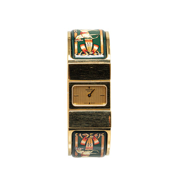 Hermes Quartz Gold Plated Stainless Steel Loquet Watch