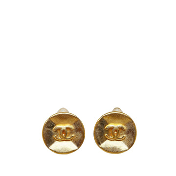 CHANEL CC Clip-On Earrings Gold