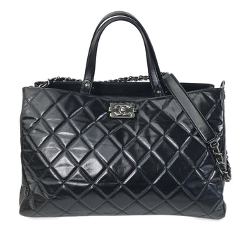 CHANEL CC Quilted Calfskin Satchel