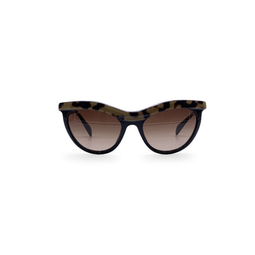 PRADA Black Beige Cat Eye Spr06P Sunglasses 54/19 140Mm