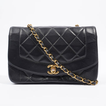 Chanel Diana Flap Black Lambskin Leather