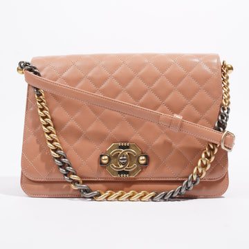 Chanel Quilted Diamond Flap Pink Leather
