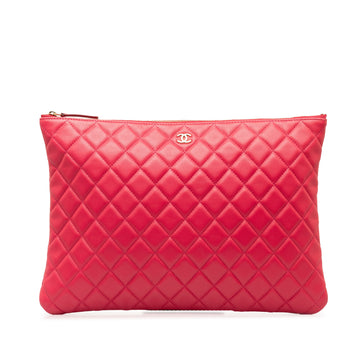 CHANEL Quilted O Case Clutch Clutch Bag