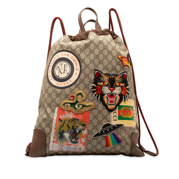 GUCCI GG Supreme Courrier Drawstring Backpack