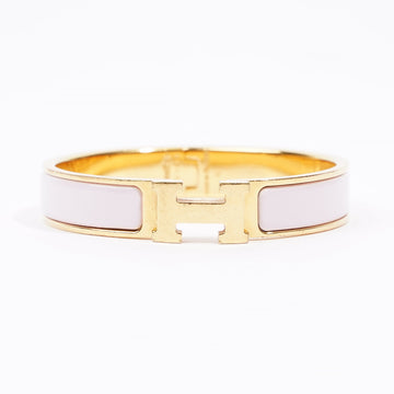 Hermes Clic H Bracelet Rose Candeur / Gold Gold Plated 19cm