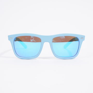 Dolce and Gabbana Reflective Rubber frame Sunglasses Light Blue Rubber 55mm 18mm