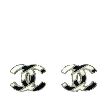 CHANEL CC Stripe Clip on Earrings Costume Earrings