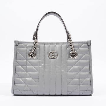 Gucci GG Marmont Tote Bag Grey Leather Small