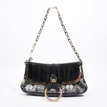 Dolce and Gabbana Clutch Black / Silver Leather