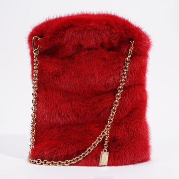 Dolce and Gabbana Bucket Bag Red Mink