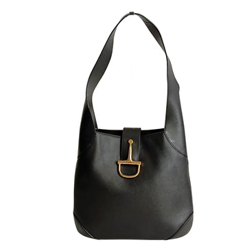 CELINE Celine Celine vintage black leather shoulder bag
