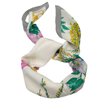 CELINE Celine Celine multicolored floral print silk scarf