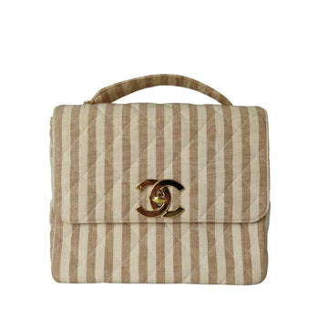 CHANEL Chanel Chanel vintage handbag in striped cotton