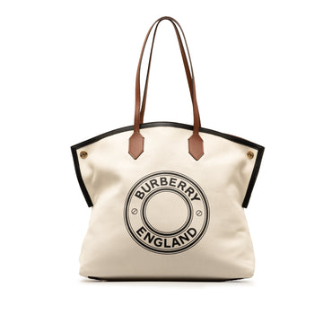 BURBERRY Canvas Society Tote Tote Bag