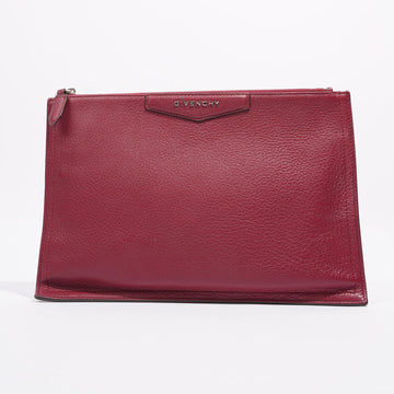 Givenchy Womens Antigona Clutch Red Leather