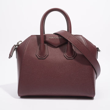 Givenchy Womens Antigona Bag Oxblood Leather Mini