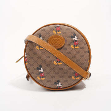 Gucci x Disney Womens Round Mini Backpack Supreme Brown
